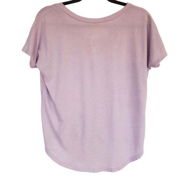 AERO Girlfriend tee size XS tie front lavender New - Picture 2 of 7